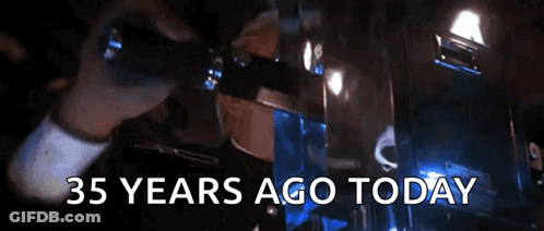 Man In Mask 35 Years Ago Today GIF
