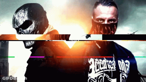 Man In Mask And Almost One Shirt GIF