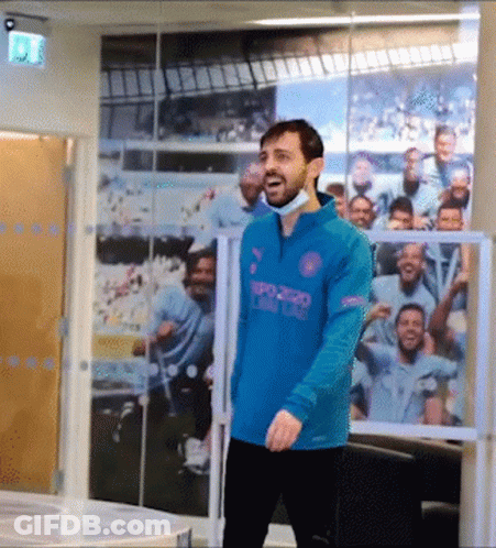 Man In Mask And Blue Shirt Saying Euro 2020 GIF