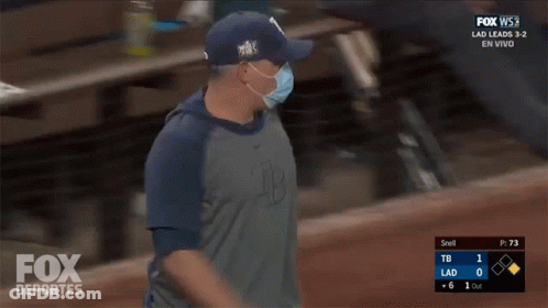 Man In Mask And Fox Deportes Shirt GIF