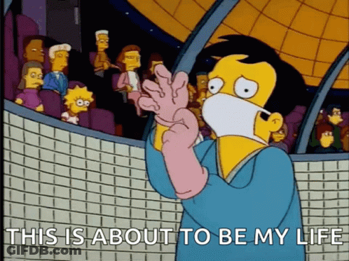 Man In Mask And Gloves Saying This Is About To Be My Life GIF