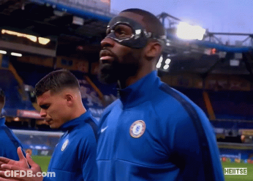 Man In Mask And Goggles On Field GIF