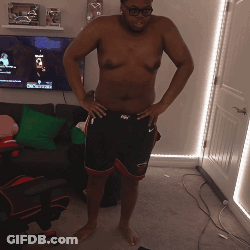 Man In Mask And Headphones With Bau Demons Message GIF