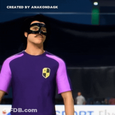 Man In Mask And Purple Shirt Created By Anakondagk GIF
