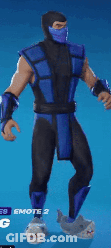 Man In Mask And Shark Shoes GIF