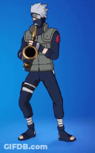 Man In Mask Playing Saxophone GIF