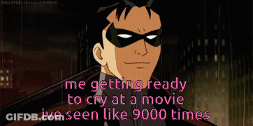 Man In Mask Ready To Cry At Movie GIF