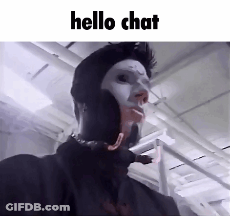 Man In Mask Saying Hello Chat GIF
