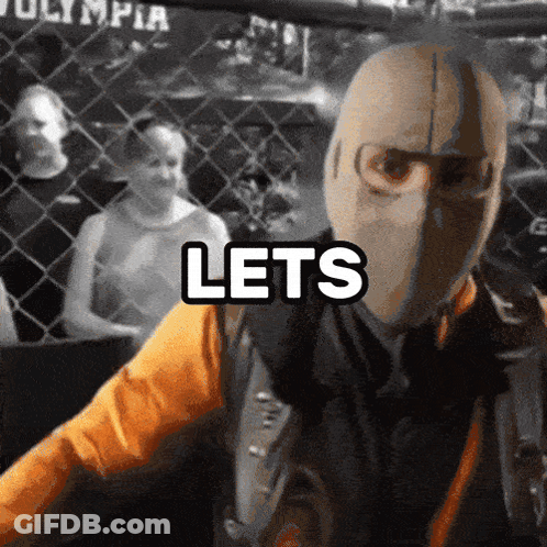 Man In Mask Saying Lets GIF