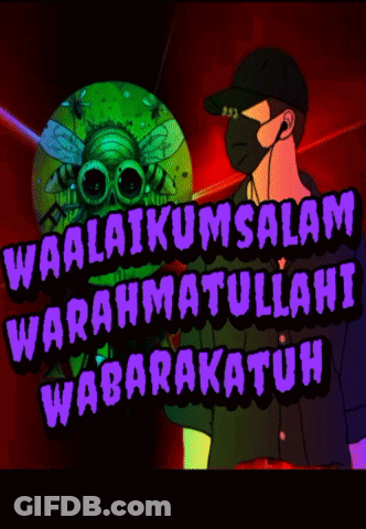 Man In Mask Saying Waalaikumsalam GIF