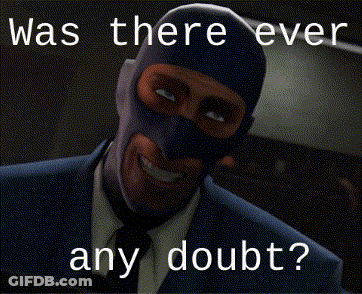 Man In Mask Saying Was There Ever Any Doubt GIF