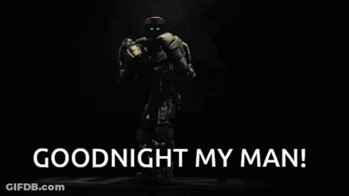 Man In Mask Says Goodnight My Man GIF