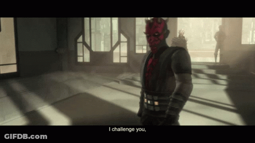 Man In Mask Says I Challenge You GIF