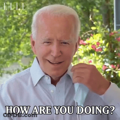 Man In Mask Smiling Asking How Are You Doing GIF