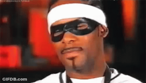 Man In Mask, Sunglasses And White Headband GIF