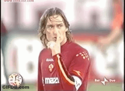 Man In Mazza Jersey Holding Finger To Mouth GIF