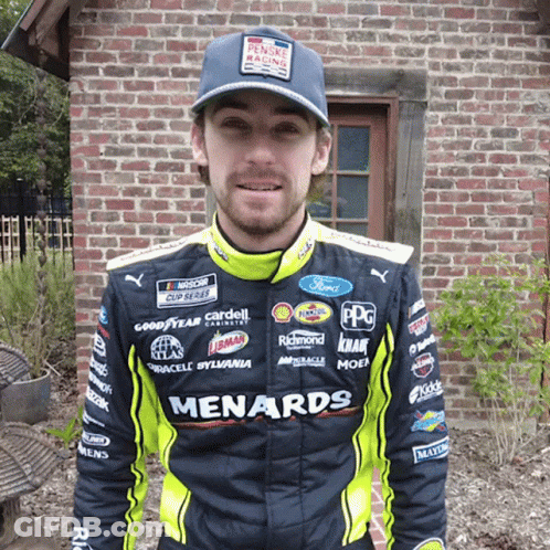 Man In Menards Racing Uniform GIF