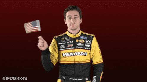 Man In Menards Uniform Holding American Flag GIF