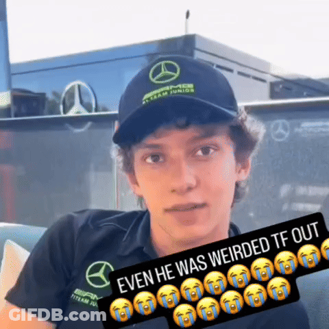 Man In Mercedes Hat By Mercedes Truck GIF