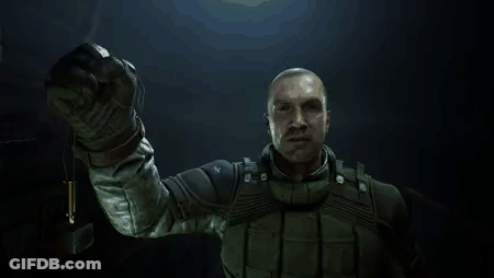Man In Military Uniform Fist Pump GIF
