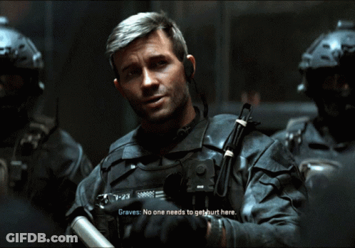 Man In Military Uniform Graves No One Needs To Get Hurt GIF
