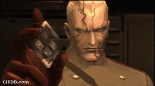 Man In Military Uniform Holding Cassette Tape Saying SD GIF