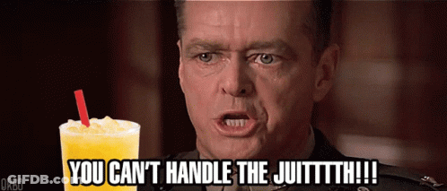 Man In Military Uniform Holding Drink Says You Can't Handle The Truth GIF