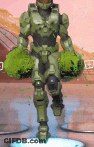 Man In Military Uniform Holding Green Pom Poms GIF