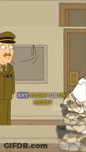 Man In Military Uniform Holding Sign GIF