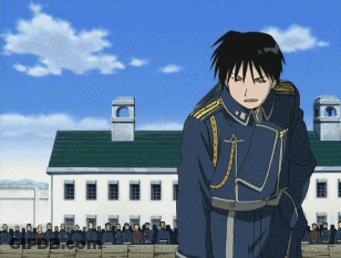 Man In Military Uniform In Front Of Crowd GIF