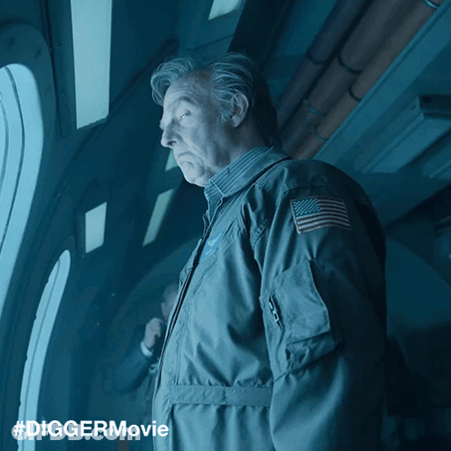 Man In Military Uniform Looking Out Window #Diggermovie GIF