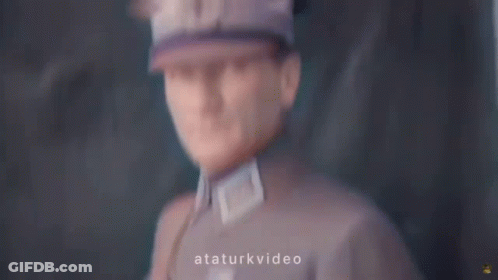 Man In Military Uniform Saying Ataturkvideo GIF