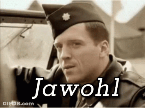 Man In Military Uniform Saying Jawohl GIF
