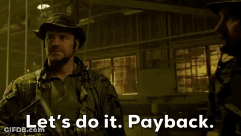 Man In Military Uniform Saying Let's Do It Payback GIF