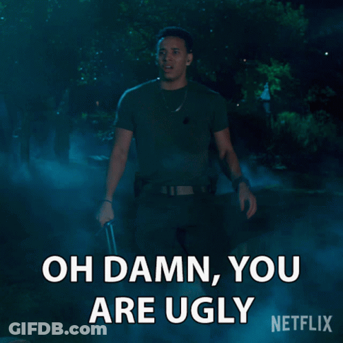 Man In Military Uniform Saying Oh Damn You Are Ugly GIF