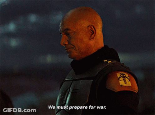 Man In Military Uniform Saying We Must Prepare For War GIF