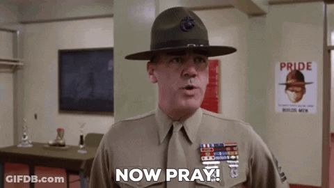 Man In Military Uniform Says Now Pray GIF