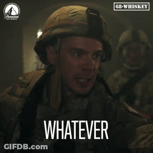 Man In Military Uniform Says Whatever GIF