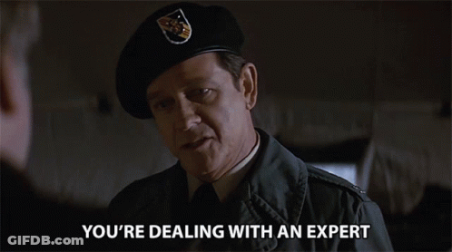 Man In Military Uniform Says You're Dealing With An Expert GIF