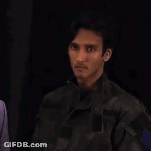 Man In Military Uniform Smiling Exclamation GIF