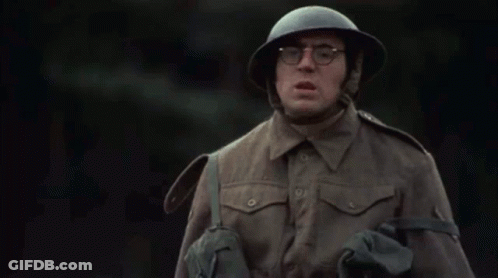 Man In Military Uniform Smoking GIF