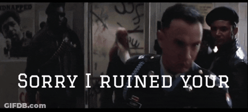 Man In Military Uniform Sorry I Ruined Your Sign GIF