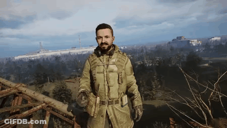 Man In Military Uniform Standing On Roof GIF