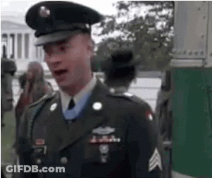Man In Military Uniform Talking In Front Of White House GIF