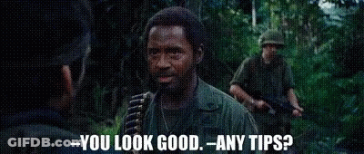 Man In Military Uniform Talking In Woods Says You Look Good Any Tips GIF