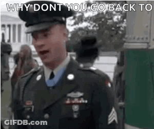 Man In Military Uniform Talking GIF