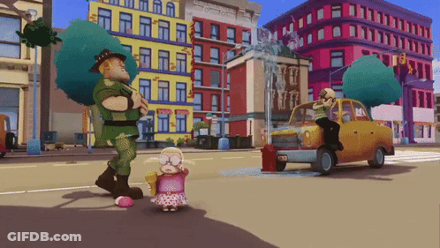 Man In Military Uniform Walking With Girl GIF