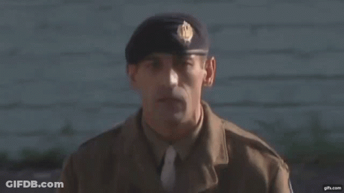 Man In Military Uniform With Beret GIF