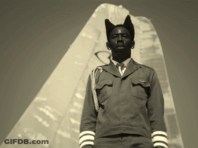 Man In Military Uniform With Heart Object GIF