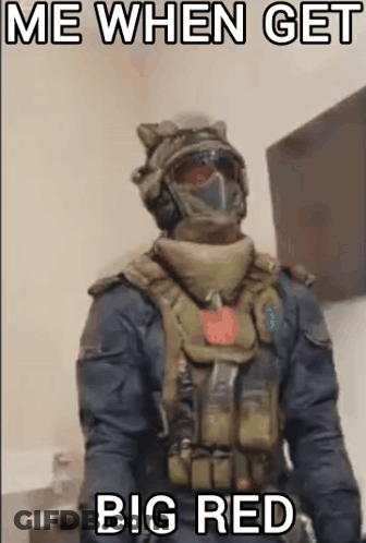 Man In Military Uniform With Helmet And Goggles In Bathroom GIF